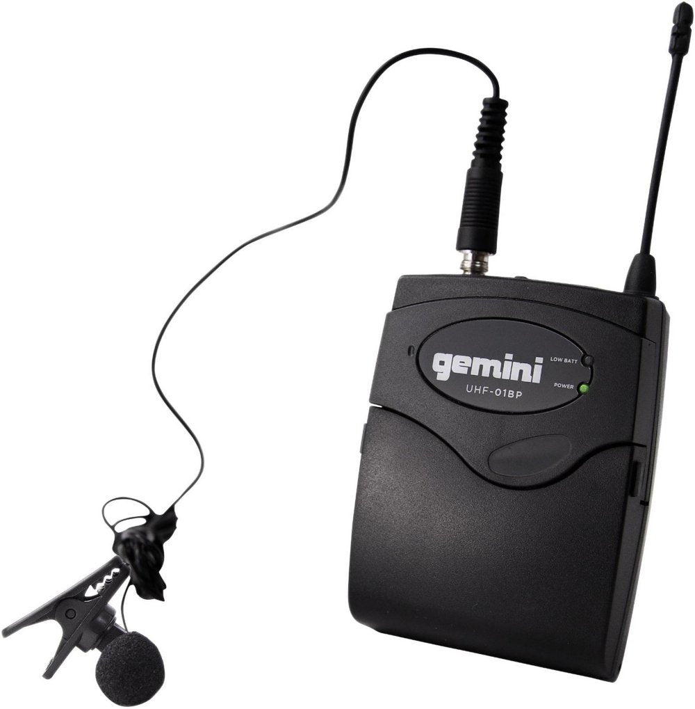 Gemini Sound UHF-04HL Professional Audio DJ Equipment Superior Single Channel Quad 4 Wireless UHF Headset Lavalier Microphones Receiver System with 150ft Operating Range