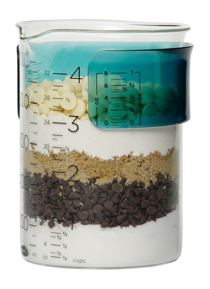 Chef'n Set of 3 Adjustable Measuring Beakers, Clear