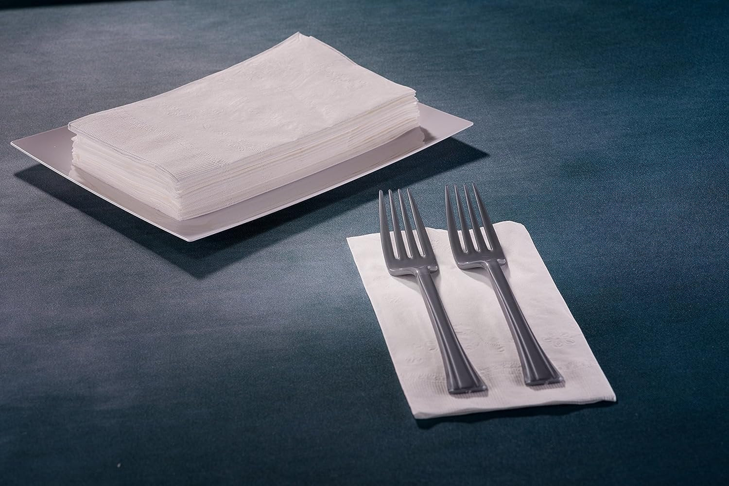 Premium White Napkins, 1/8 Fold Dinner Napkin, Super Value Pack 400 Count