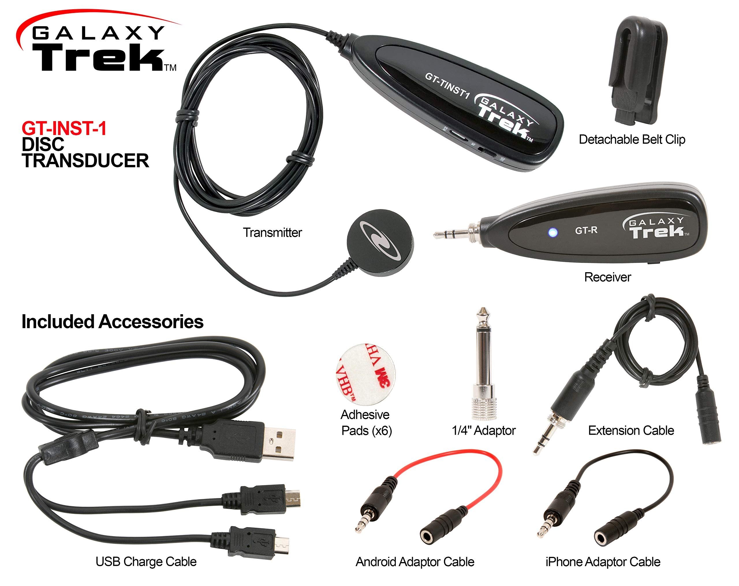 Galaxy Audio GalaxyTrek GT-INST-1 Wireless Portable Disc Transducer