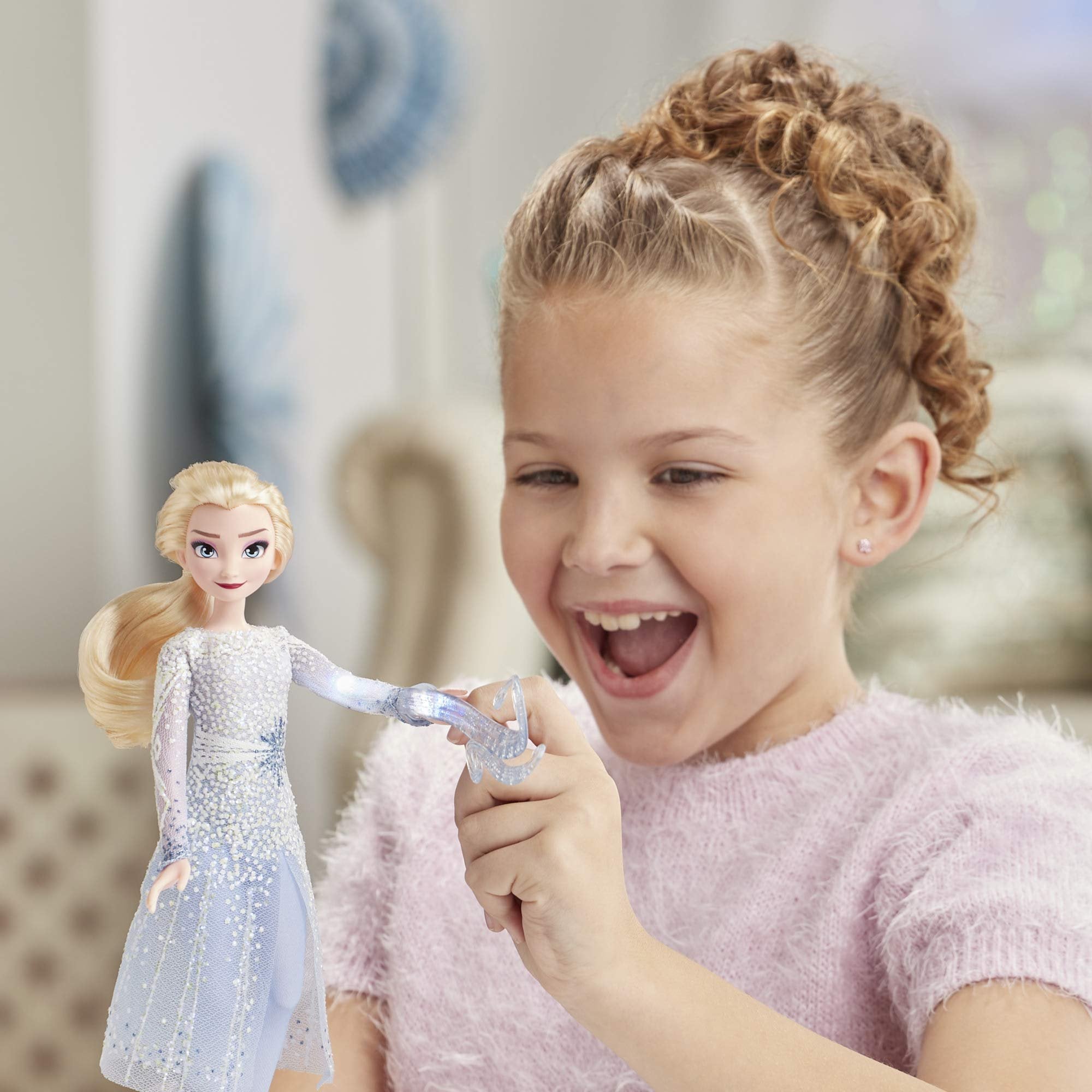 Hasbro Disney Frozen Magical Discovery Elsa Doll with Lights and Sounds, Toy for Kids Inspired 2 Movie
