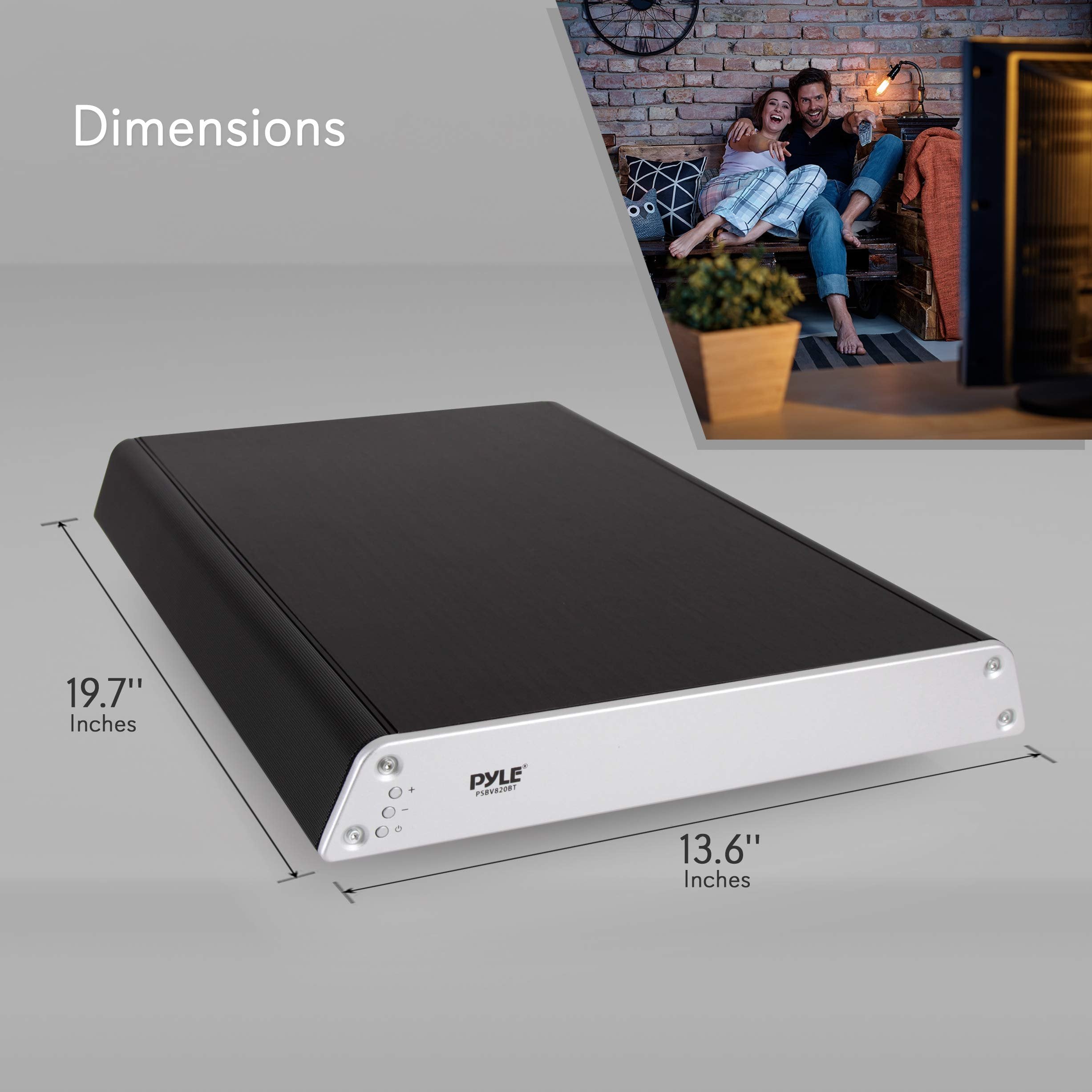 Pyle PSBV830HDBT Home Theater Speakers, TV Sound Bar Sound Base Bluetooth Wireless Speaker