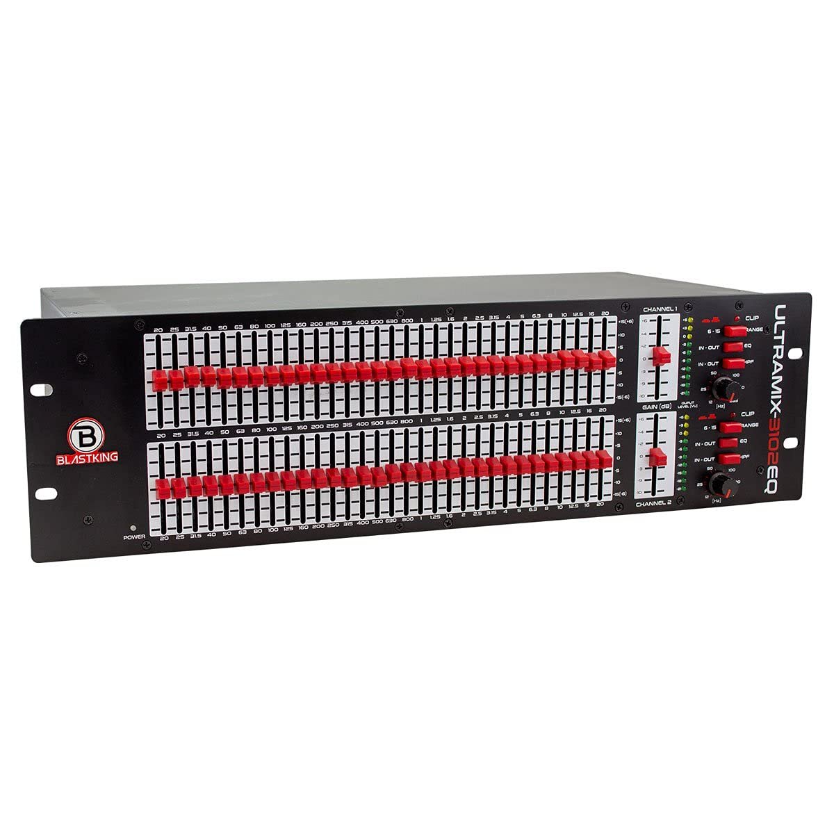 Blastking ULTRAMIX3102-EQ Dual 31-Band Graphic Equalizer