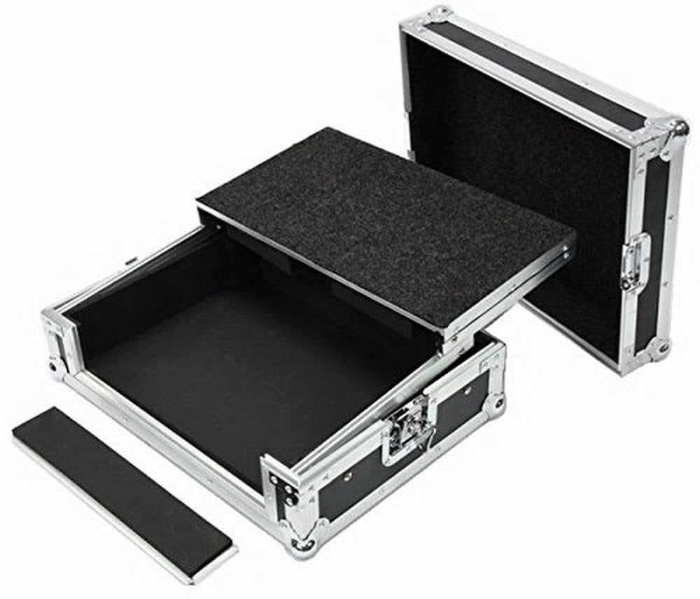 Fly-drive Case For 1 Mixer Cd Player Laptop Engineered To Hold Turntables, Mixer, Cd Players. Internal Midway Equipment Shelf Complete With Heavy Duty Piano Style Hinges DEEJAY LED TBHCKMIXLT