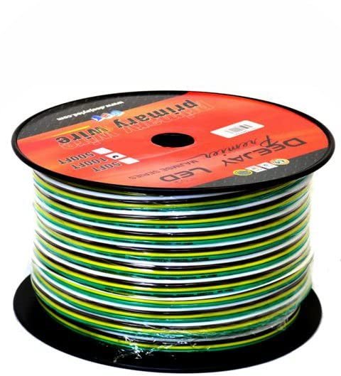 DEEJAY LED TBH164B100 16Ga 100'Y/B/G/W Primary Wire
