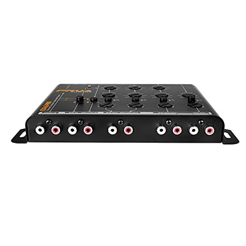 PRV Audio Crossover Car Audio EX4.6 PRO 4 Way or 3 Way Electronic Crossover 9 Volts, 4 in 6 Out RCA Channels Car Sound Processor - EX4.6PRO