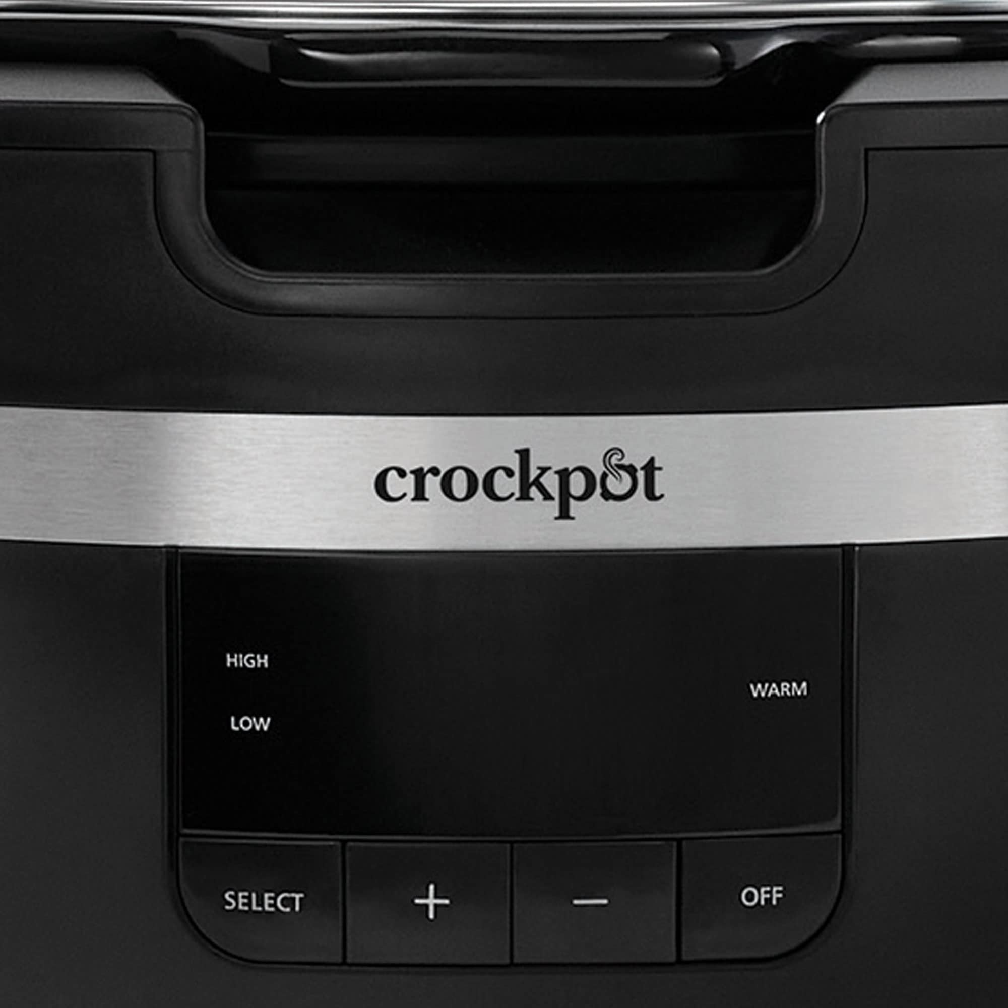 Crockpot Thermoshield Easy Carry Handles |6 Quart Manual Slow Cooker, Black