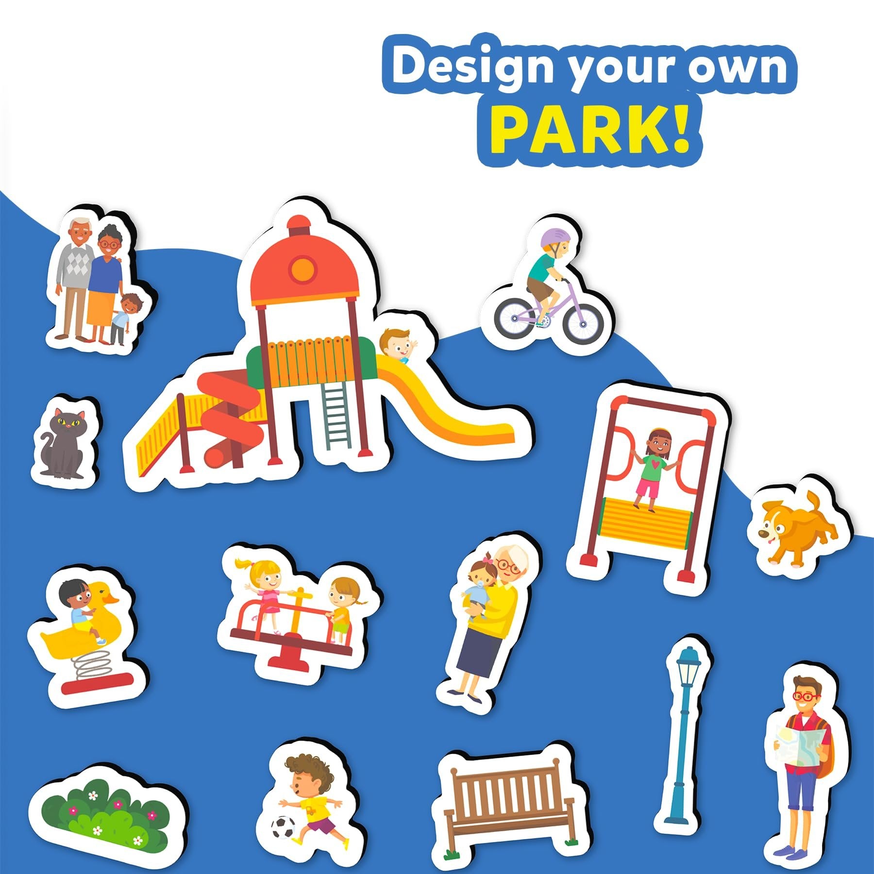 Skillmatics Creative Toy Magnetopia - Design Your City, Interactive Pretend Play Set for Kids, Toddlers, 60+ Magnetic Pieces, Preschool Learning Game, Gifts for Boys & Girls Ages 3, 4, 5, 6, 7