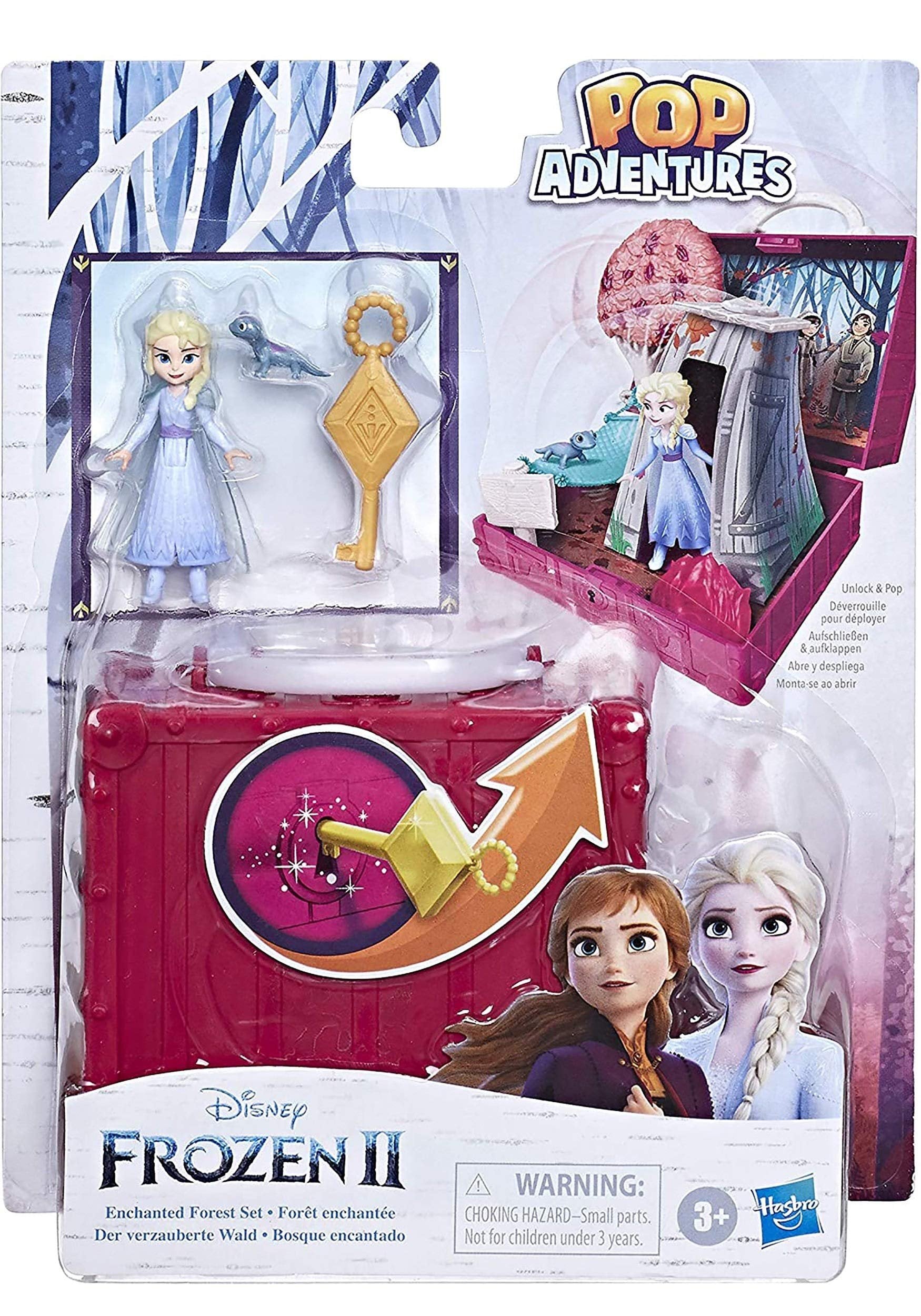 Disney Frozen Hasbro Pop Adventures Enchanted Forest Set Pop-Up Playset with Handle,Including Elsa Doll,Toy Inspired 2 Movie