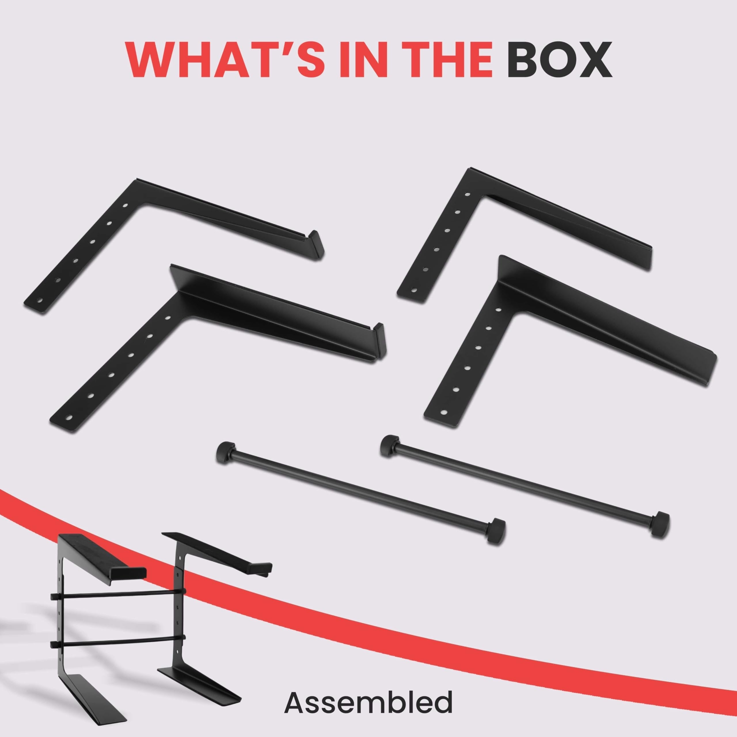 Pyle Portable Adjustable Laptop Stand - 6.3 to 10.9 Inch Anti-Slip Standing Table Monitor or Computer Desk Workstation Riser with Level Height Alignment for DJ, PC, Gaming, Home or Office - PLPTS25