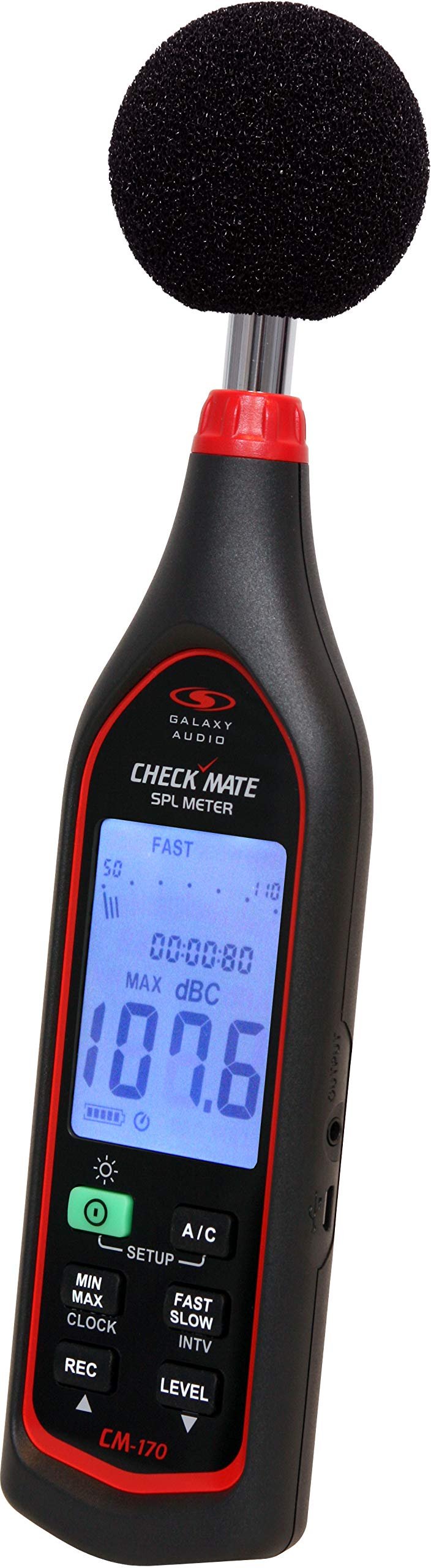 Galaxy Audio CM-170 Check Mate Handheld SPL Sound Pressure Level Meter 12X12X17
