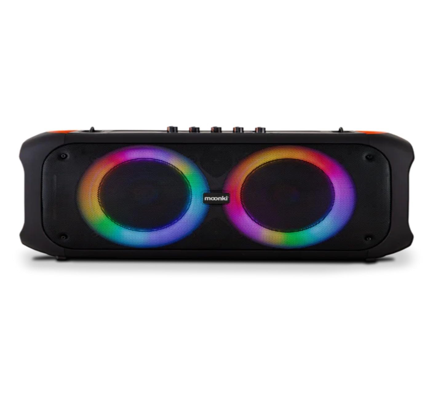 Moonki Sound MA-D65TR 6.5-inch × 2 Woofer LED Lighting Portable Active Party Audio Speaker Class D Amplifier Board TWS Function with Microphone Carrying Strap