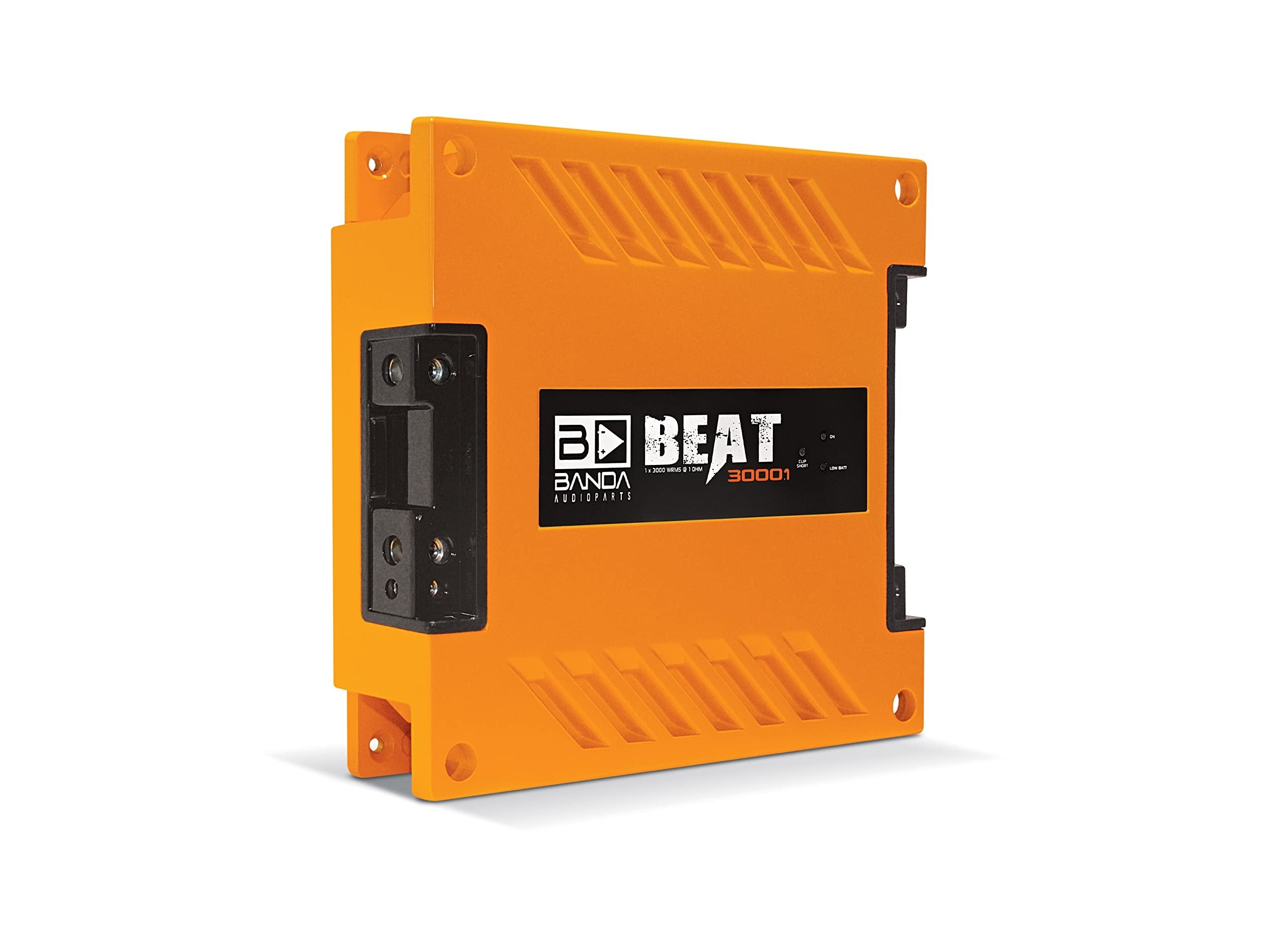 1-Ch. Vehicle Audio Bass Amplifier - 3000W High-Powered Mono Bass Amplifier w/Subsonic Filter & Low Pass Filter Stable at 1 ohm, LED Indicators, Sound Specialization, Orange - BEAT3000.1ORANGE