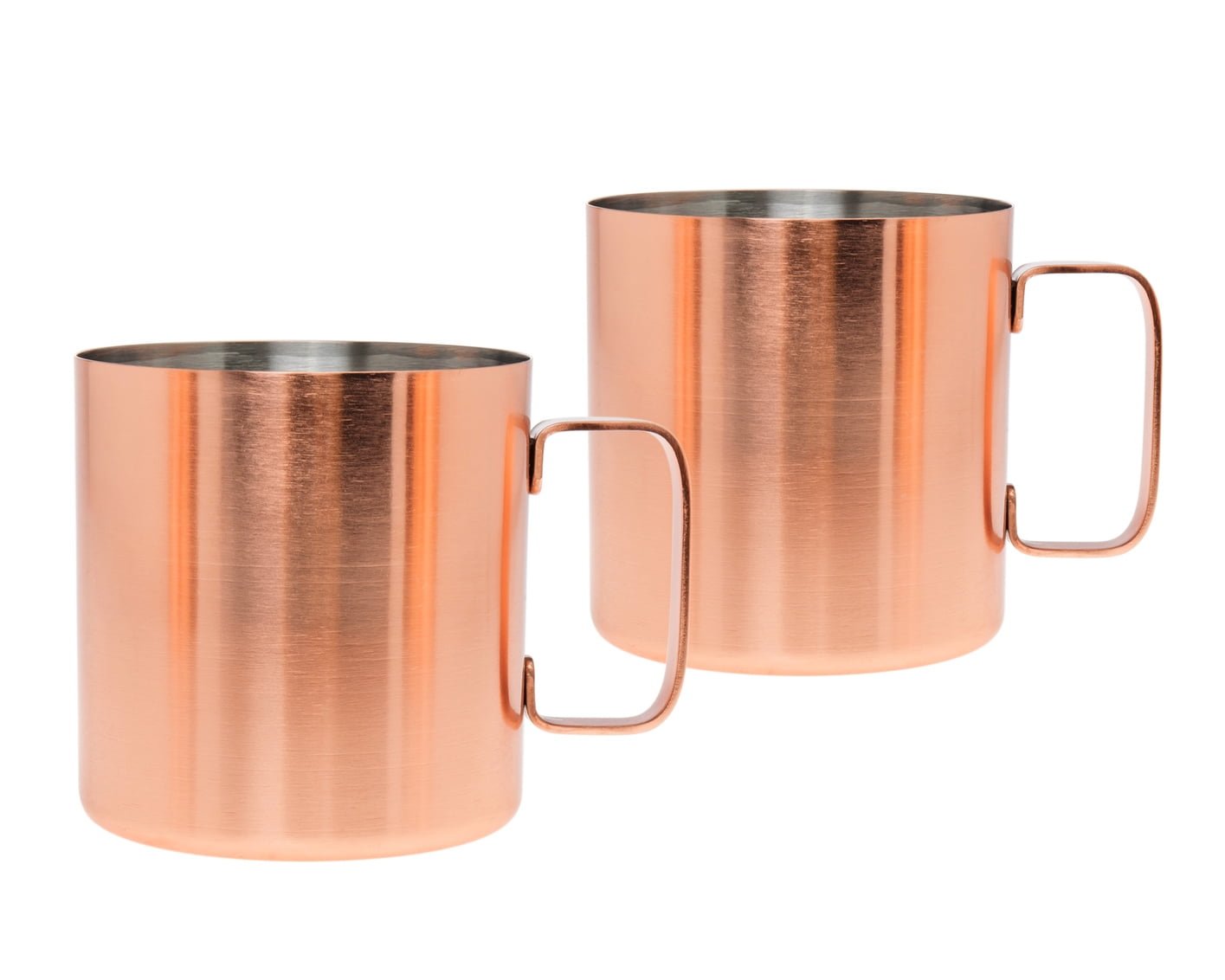 Brushed Copper Moscow Mule Mug 18oz, Set of 2