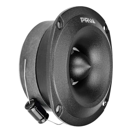 PRV Audio Super Tweeters for Car Audio, 3.5 Inch Bullet Tweeters Pair 240 Watts, PRV Tweeter TW350Ti-4 Slim Titanium Bullet PRO Shallow Tweeters Speakers 4 Ohm - Ultra Slim Easy to Mount Tweeters