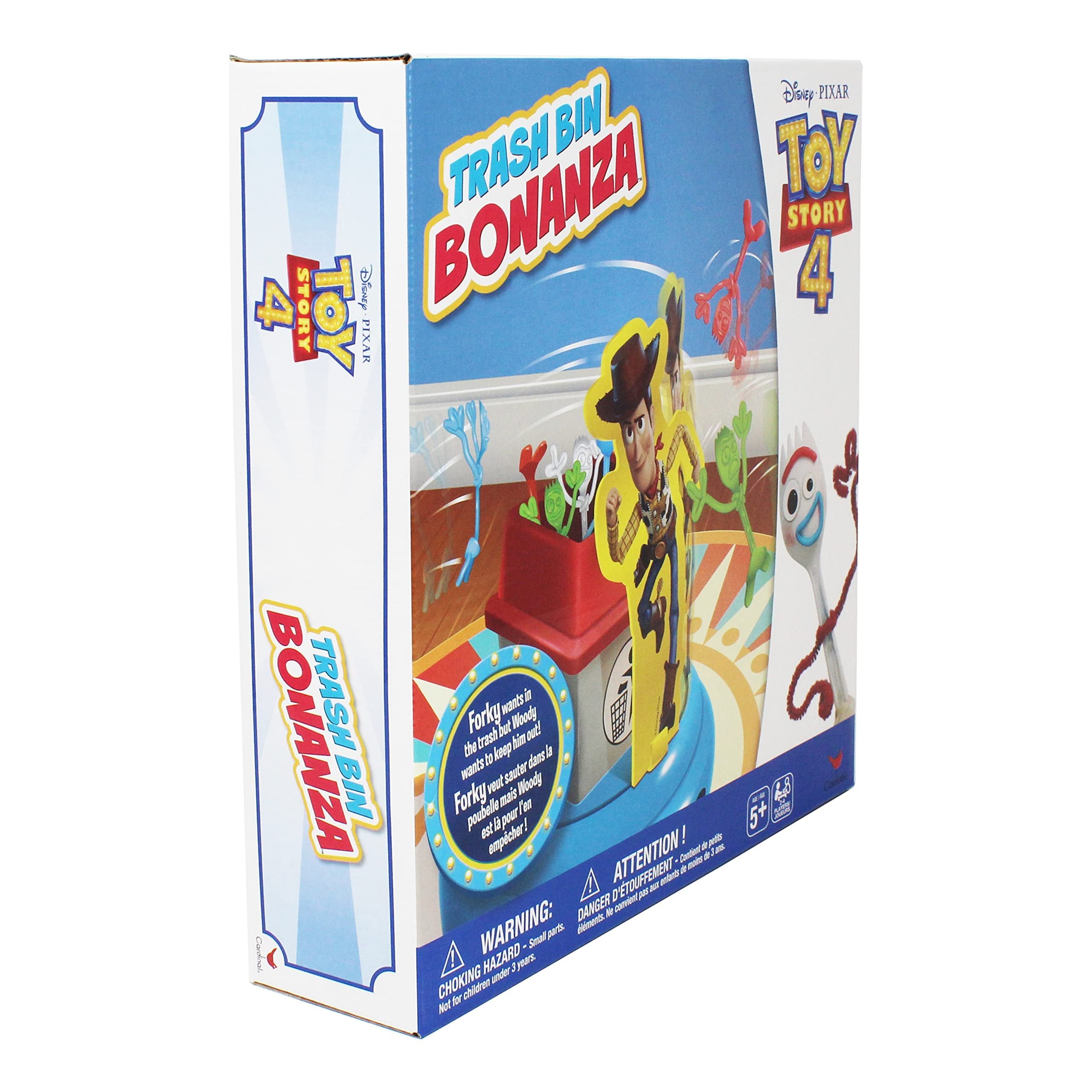 Cardinal Disney Pixar Toy Story 4 Trash Bin Bonanza Game with Woody and Forky