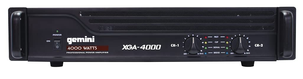 Gemini Sound XGA-4000 Class AB 2X 350W Pro-Grade DJ Amplifier - Rack Mount Powered Mixer Amplifier for Live Sound, Ideal for Mobile Rigs & Venue Setups