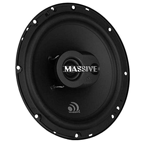 Massive Audio MX65S | 6.5 Inch, 100 Watts Max, 50 Watts RMS, MX Series Coaxial Speakers, 13mm Dome Ferro Fluid Tweeters, 1 “ High Temp Voice Coils, 12dB Crossovers, 4 Ohm (Sold AS Pair)