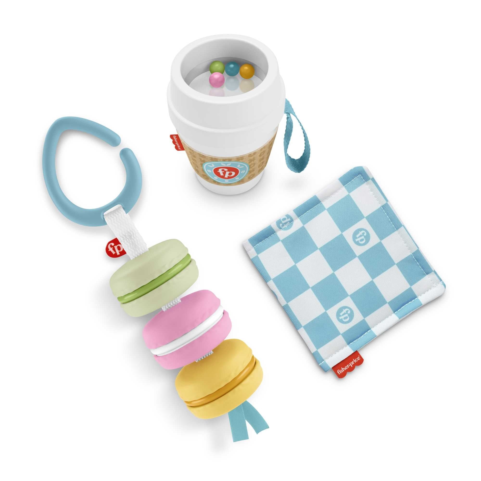 Fisher-Price Bakery Treats Gift Set Pretend Food Sensory Toys & Teether for Newborns, Unisex