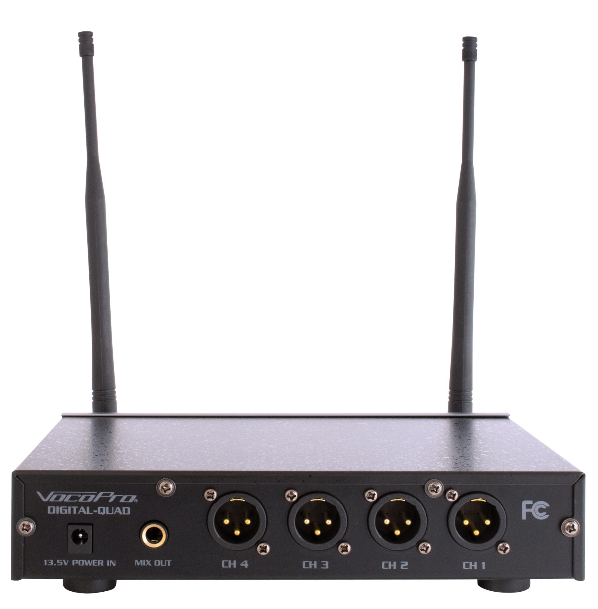VocoPro Four Channel UHF Wireless Mic System with Handheld Mics