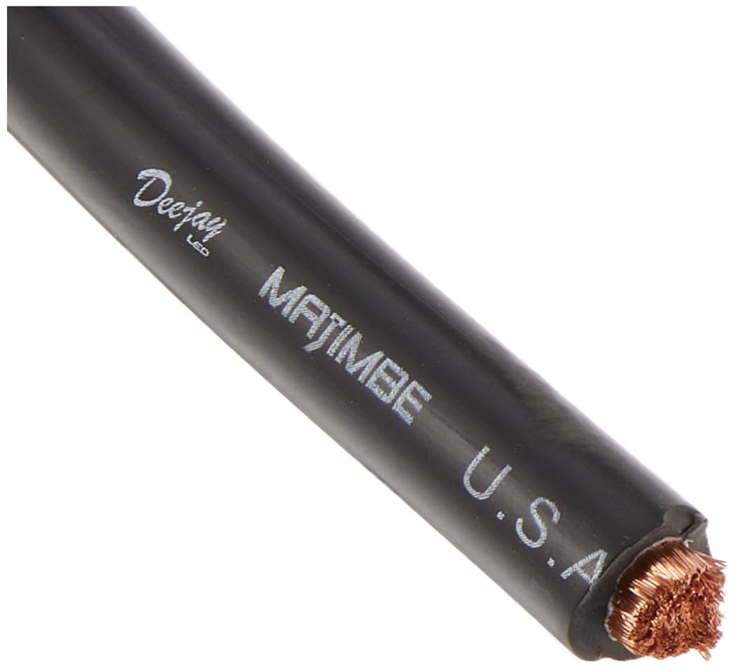 DEEJAY LED TBH4100WELDBK DJL 4 Gauge Black 100FT Copper Weld CABL