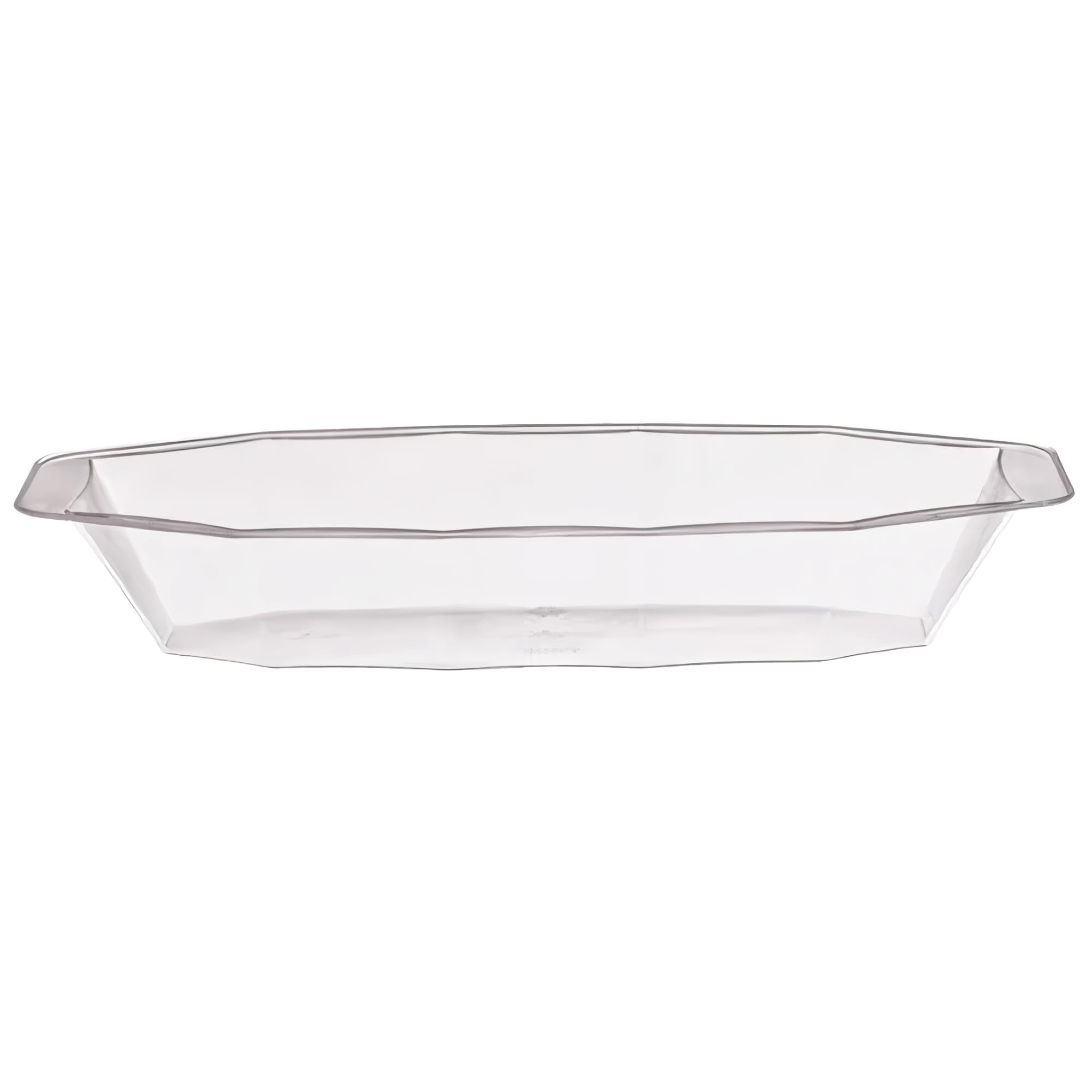 Premium Clear Plastic Serving Boats - 15 oz (Pack Of 12) - Heavy Duty & Reusable Buffet Party Dishes
