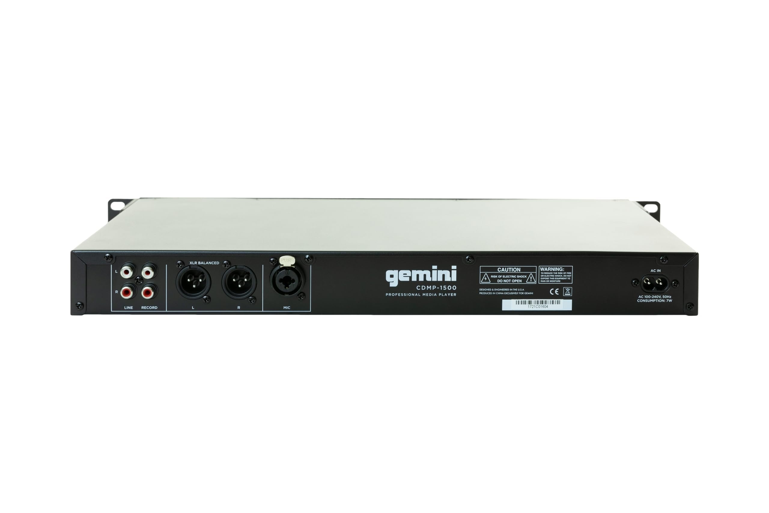 Gemini Sound CDMP-1500 19 Inch Professional/Home Anti Shock Audio Rackmount Single Disc Drive Mountable CD MP3 USB Media Music Player System Input with Remote