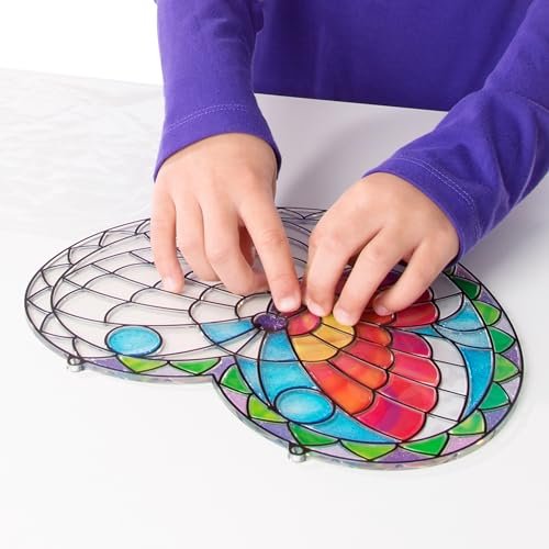 Melissa & Doug Stained Glass Made Easy Activity Kit: Butterfly - 140+ Stickers - Kids Sticker Stained Glass Craft Kit; Sun Catchers For Kids Ages 5+