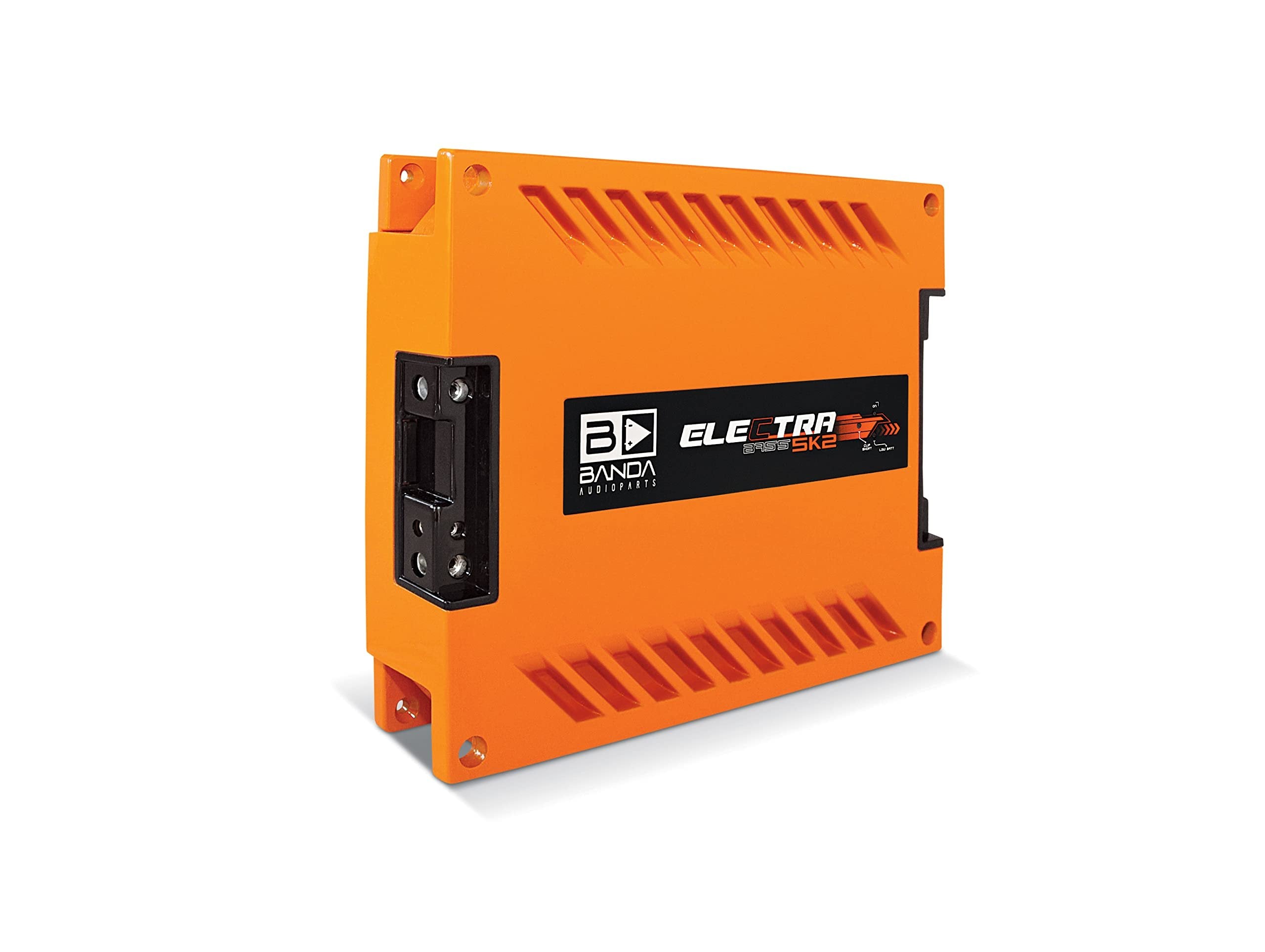 1-Ch. Vehicle Audio Bass Amplifier - 5000W D Class High-Powered Mono Bass Amp w/Subsonic & Low Pass Filters Stable @ 2ohms, LED Indicators, Sound Specialization, Orange - BANDA Electra 5K2OHMORANGE