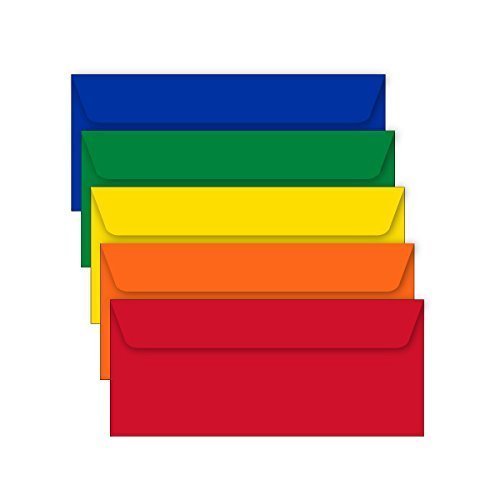 Geographics Primary Envelopes, No.10, 4.12 x 9.5 Inches, Assorted, 25 Pack (47721)