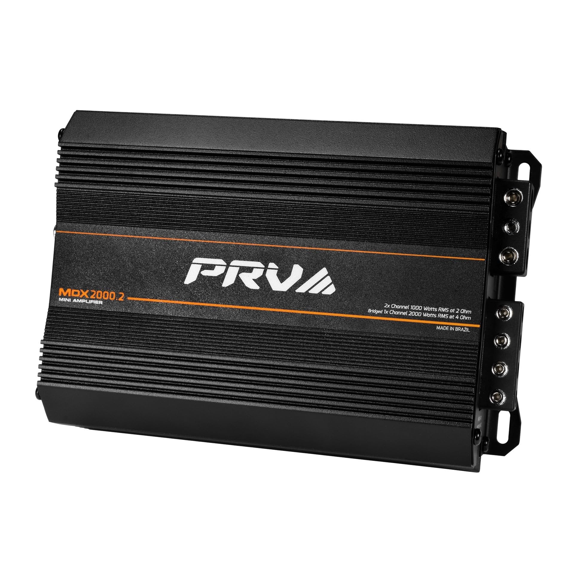 PRV Audio MDX2000.2 2 Ohm Mini 2 Channel Car Audio Amplifier 2X 1000 Watts RMS at 2 Ohm - Bridged 1CH 2000 Watt at 4 Ohm for Powersports, Motorcycles, ATV, for High Power Stereo Speaker Systems