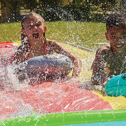 Wham-O Slip N Slide 18ft Lawn Water Slides for Kids, Heavy Duty Slip Slides with Bodyboards for Backyard Park Water Parties Summer Outdoor Activities