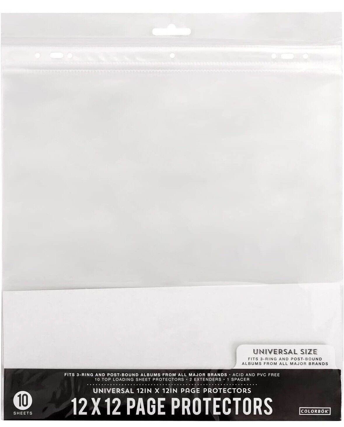 Colorbok Page Protectors (10 Pack), 12 by 12",White