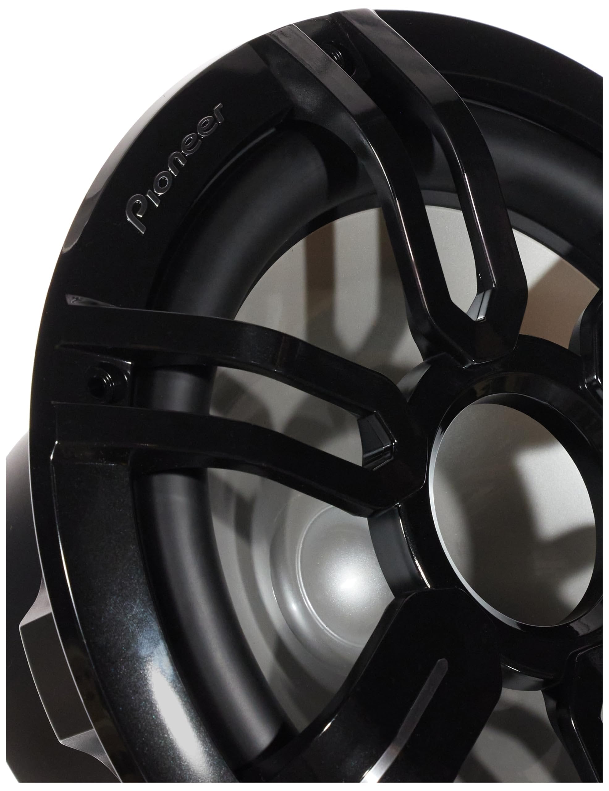 PIONEER CAR TSME100WS Single 10 inch 900 Watt Max Power, IPX7 Rated, Sports Grille Design - Marine Subwoofer White and Black Sports Grilles Included