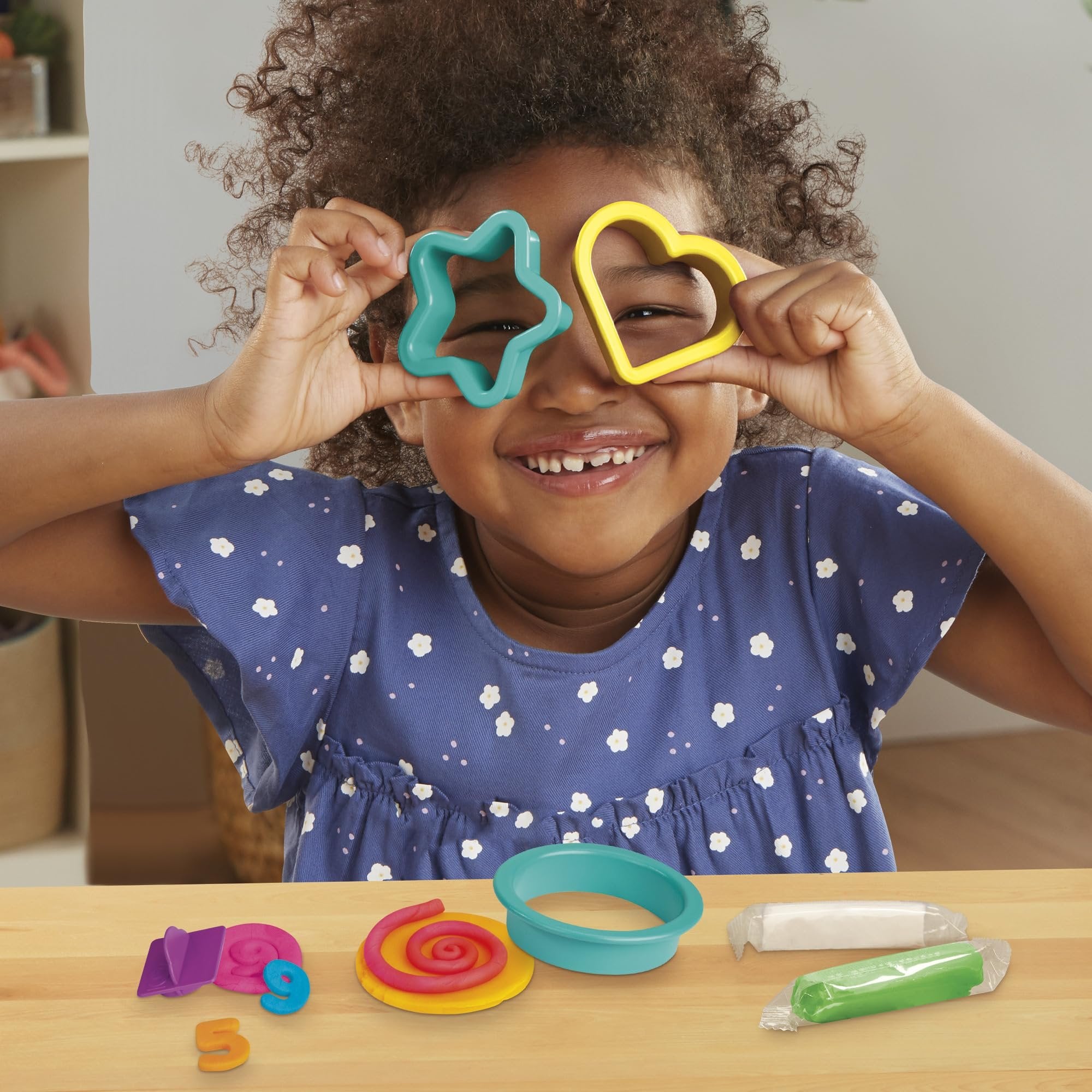 Play-Doh Numbers and Shapes Playset with 17 Tools & 20 Compound Sticks, Kids Arts & Crafts, Preschool Toys, for Girls & Boys, Ages 3+