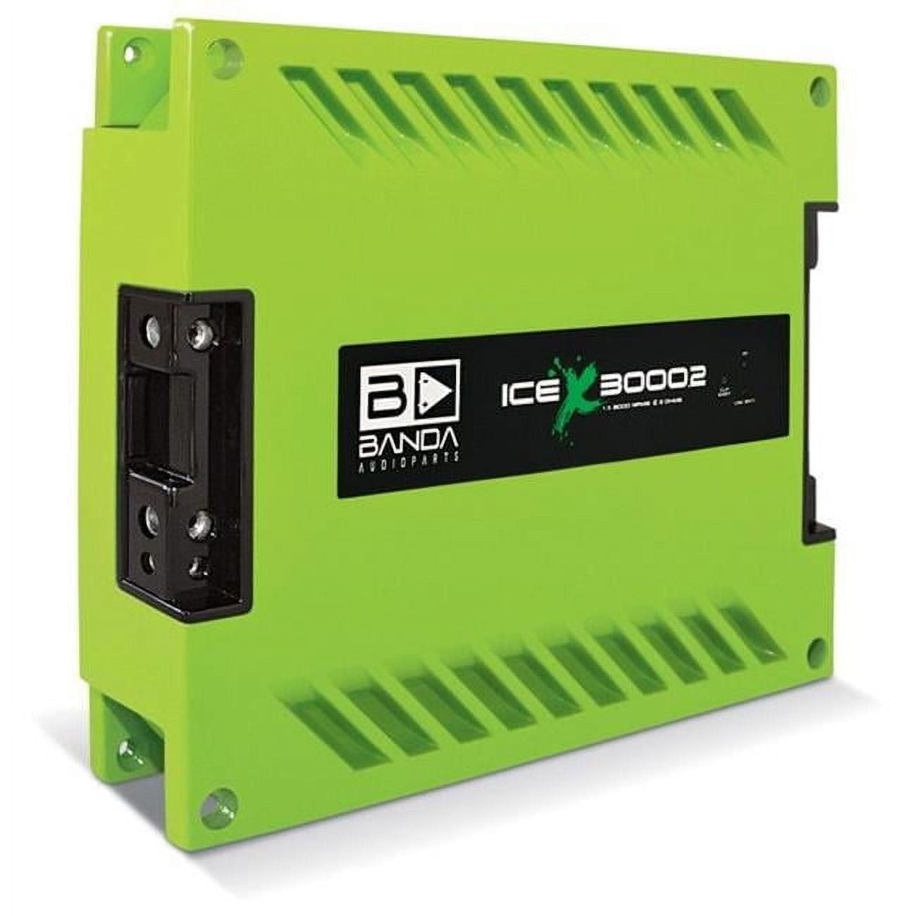 Banda ICEX3000.1GREEN 3000W 1 Ohms Car Audio Amplifier, Green