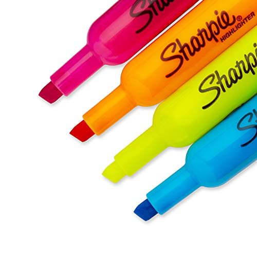SHARPIE Accent Tank-Style Highlighters, 4 Colored Highlighters (25174PP)