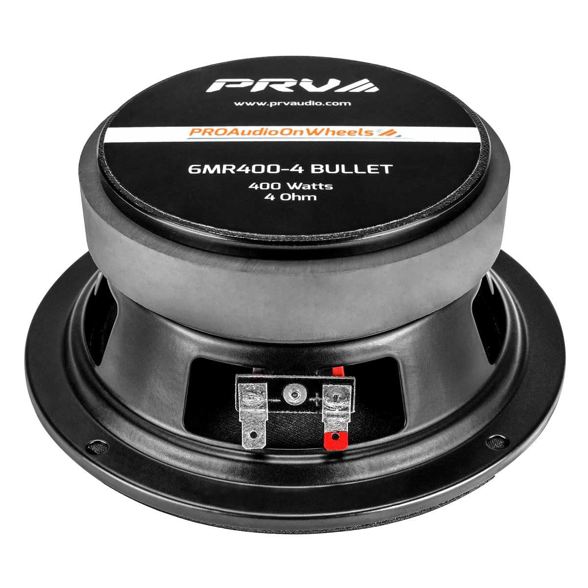 PRV Audio 6MR400-4 6-inch Midrange Bullet Speaker 200 Wrms 400 Watts Peak 4-Ohm Pro Car Audio on The Wheel Systems - 6MR4004BULLET