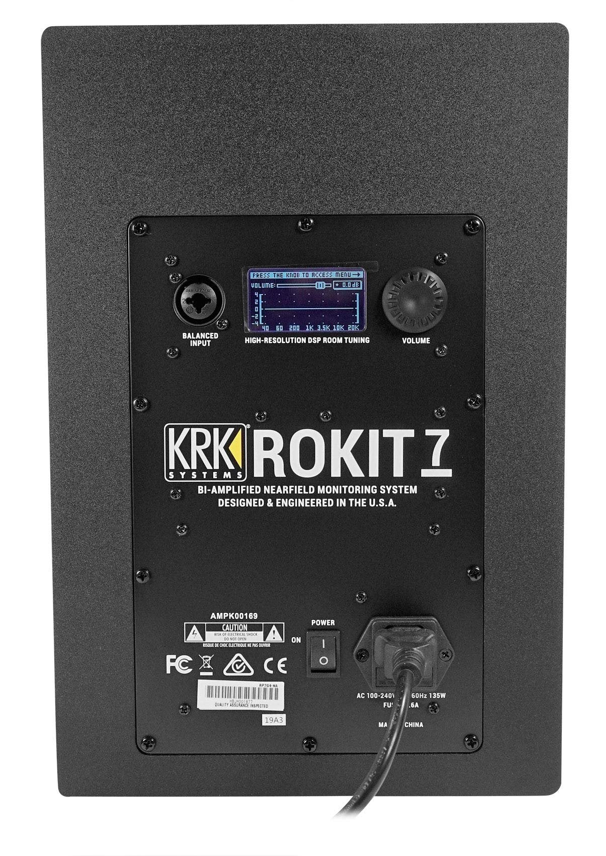 KRK RP5 Rokit 5 G4 Professional Bi-Amp 5" Powered Studio Monitor, White Noise