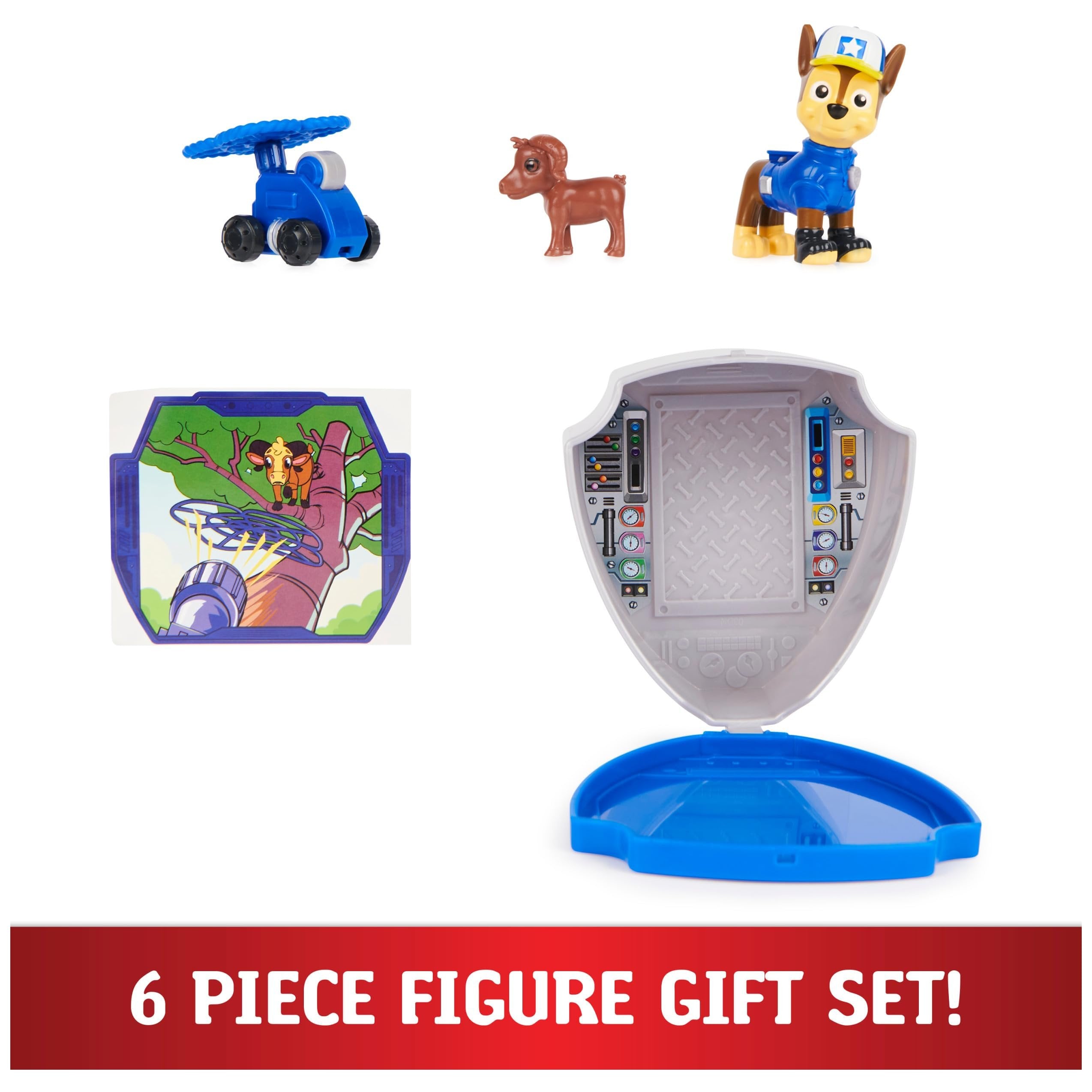 Paw Patrol, Big Truck Pups Chase Action Figure with Clip-on Rescue Drone, Command Center Pod and Animal Friend Kids Toys Ages 3 and up
