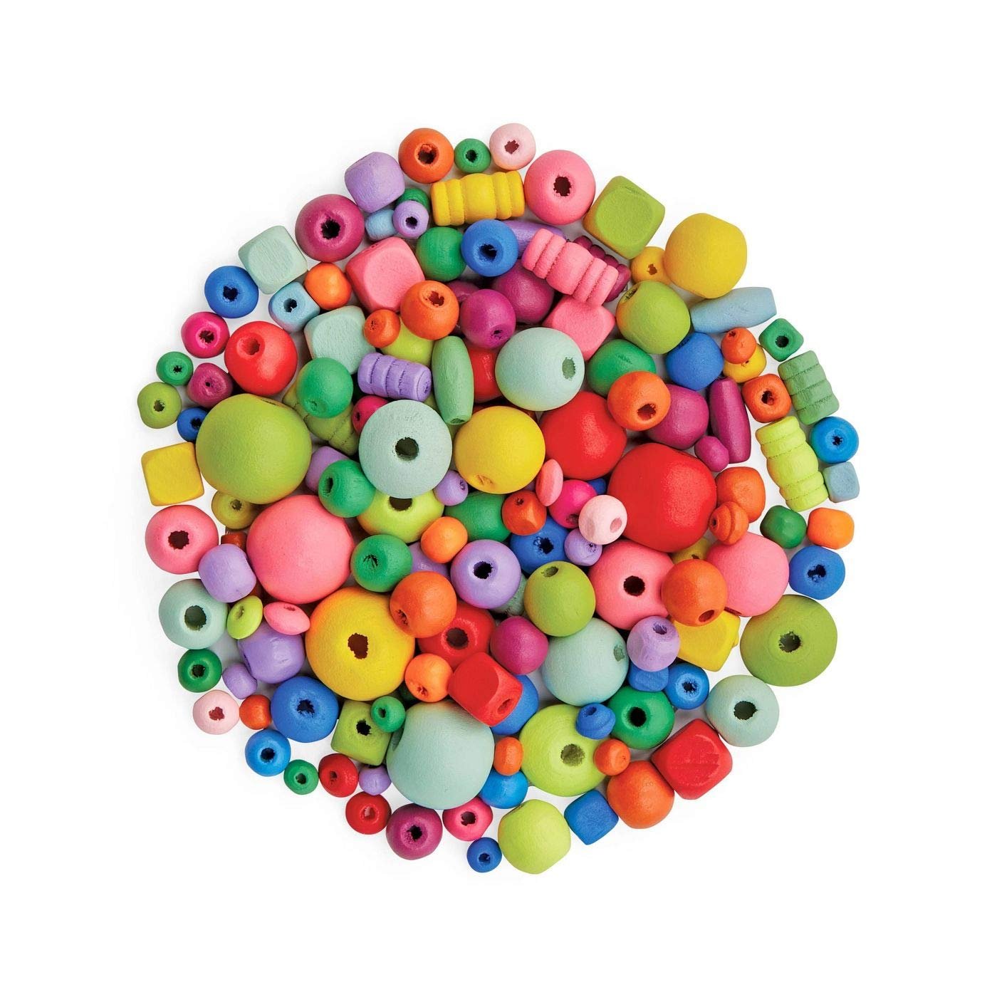 Kid Made Modern Collection 200 Rainbow Colored Wood Beads