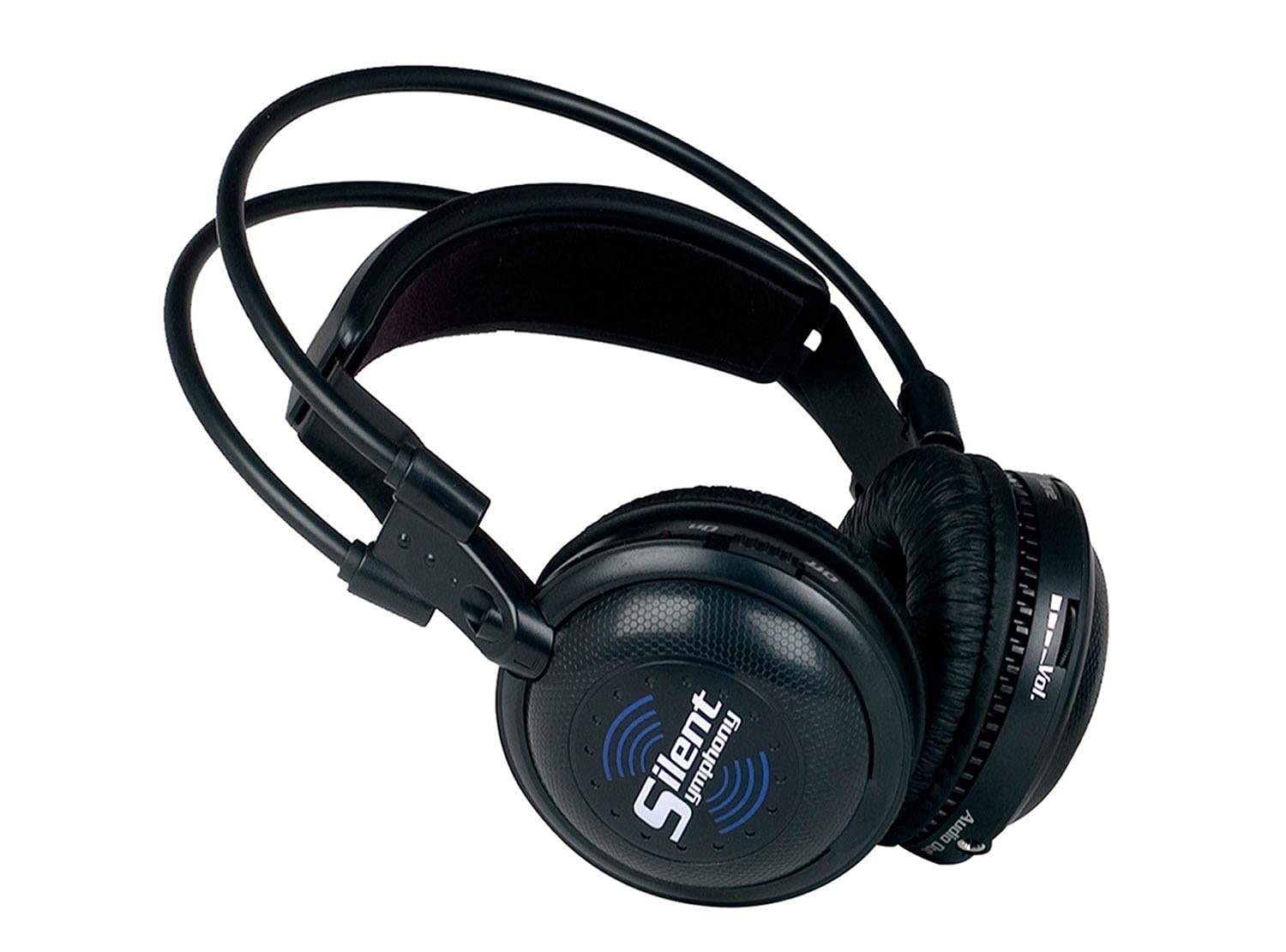 VocoPro Broadcast Head 2 Trans 100 Headphone - SILENTSYMPHDISCO, Black