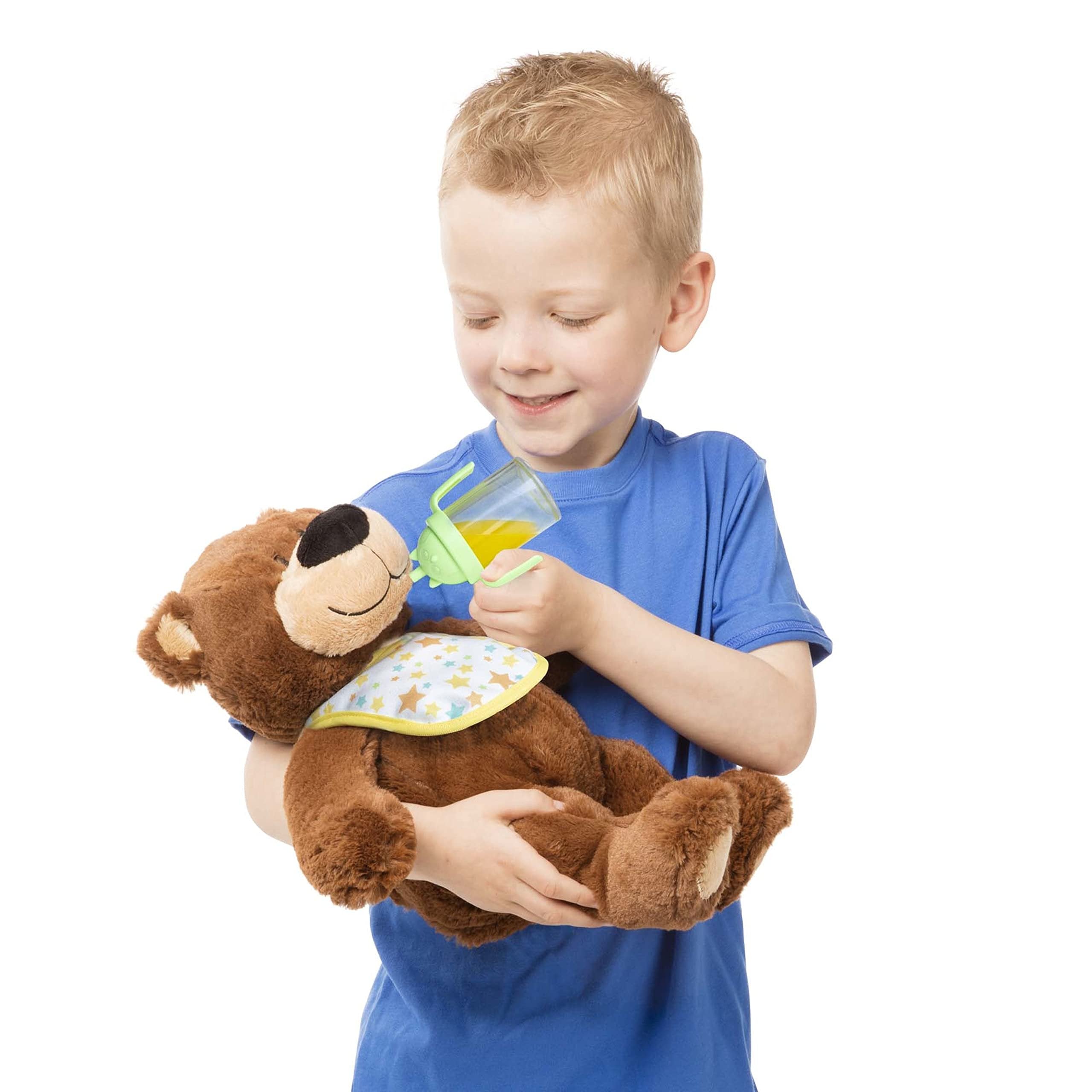 Melissa & Doug Mine to Love Mealtime Play Set for Dolls with Bottle, Pretend Baby Food Jars, Snack Pouch, More (24 pcs)