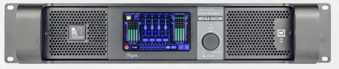 ANTAKIPRO MDA4-6KDM 4 Channel Amplifier Pro Audio Amp 2U 6000 Watts Integrate High-End Class D Amplification with Advanced DSP Processing Antakipro by Marani for The MDA-KDM Series