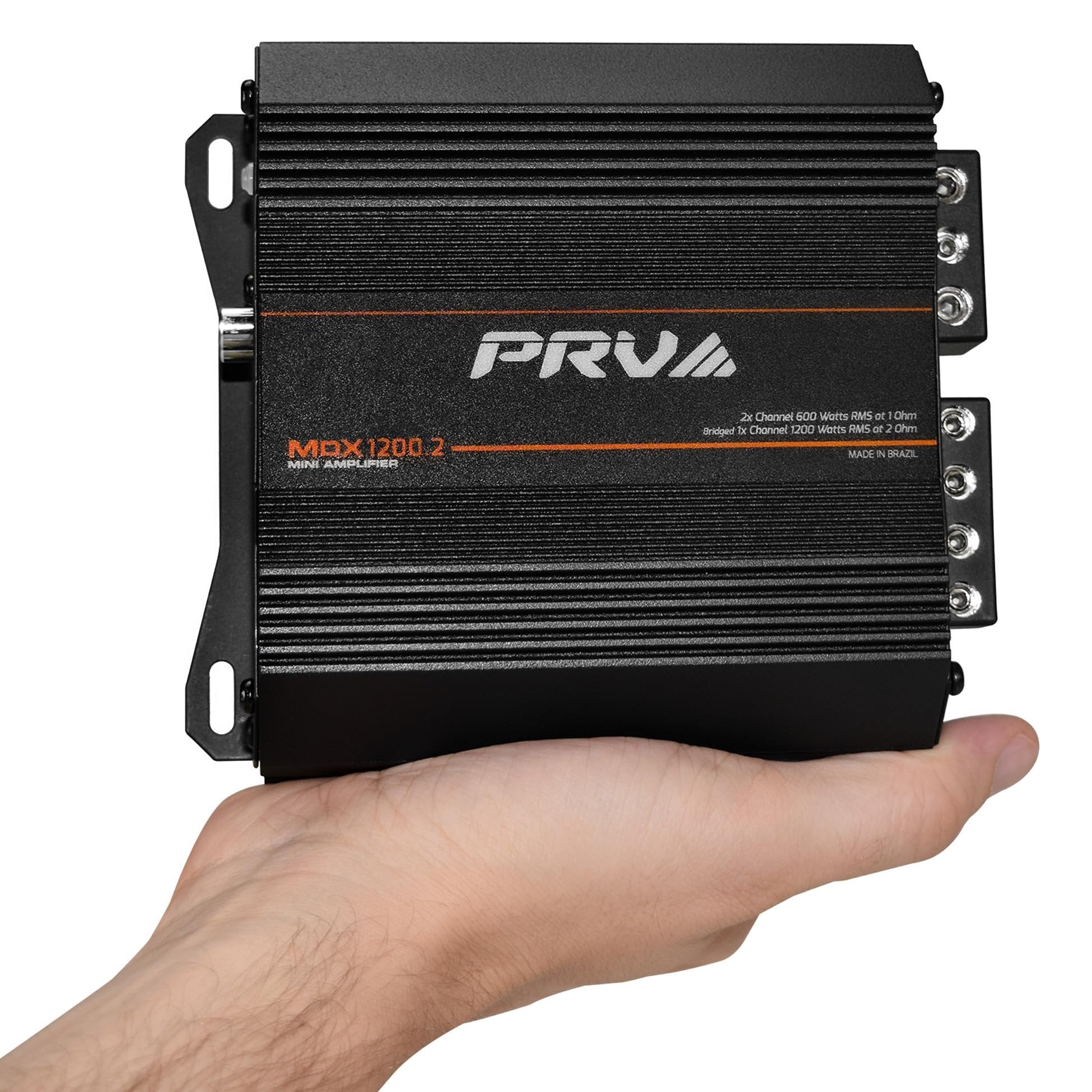 PRV Audio MDX1200.2 1 Ohm Mini 2 Channel Car Audio Amplifier 2X 600 Watts RMS at 1 Ohm - Bridged 1CH 1200 Watt at 2 Ohm for Powersports, Motorcycles, ATV, for High Power Stereo Speaker Systems