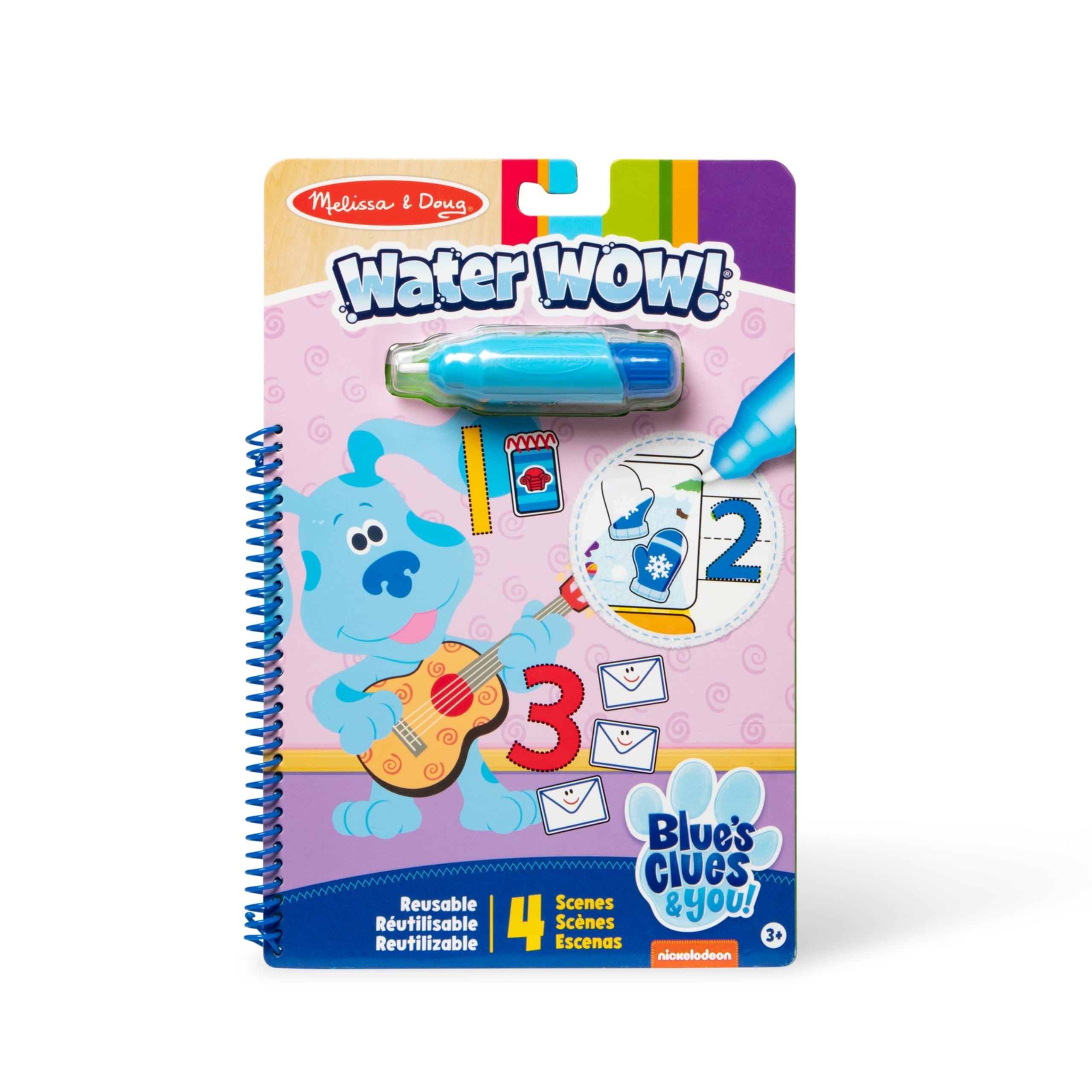 Melissa & Doug Blues Clues & You! Water Wow!! Counting Water Reveal Travel Book | Activity Pad | 3+ | Gift for Boy or Girl