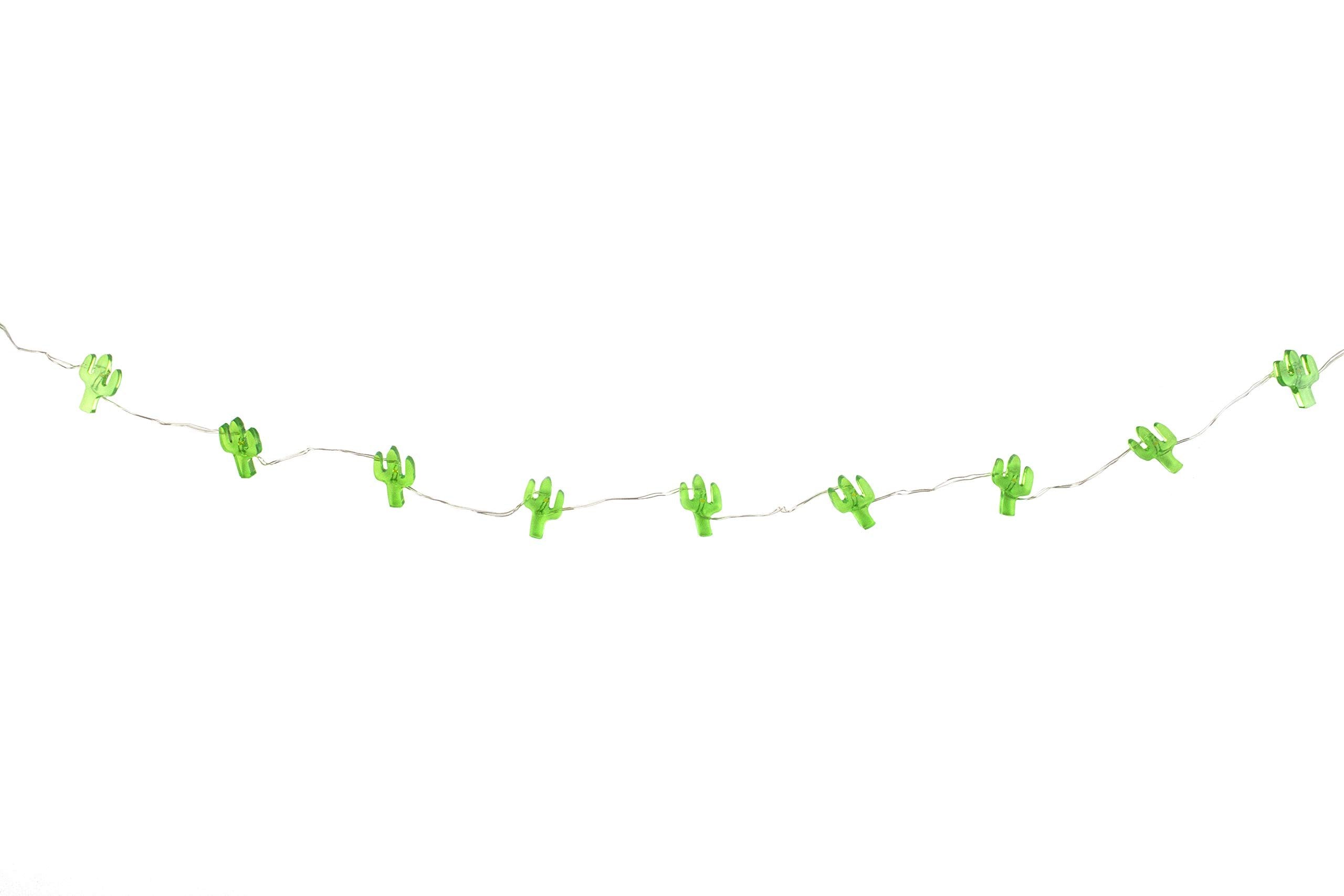 Talking Tables Tropical Party Supplies Birthday Decorations Cuban Fiesta Mini Cactus LED Fairy String Lights, 3 Meters