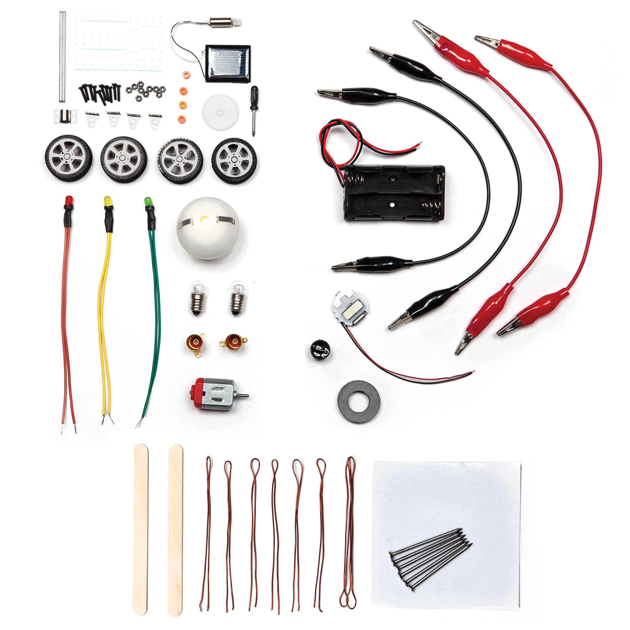 Hinkler Curious Universe - Shocking Electricity Science Kit - 50 Science Experiments with 70 Piece Kit - DIY Science for Kids - Create Gadgets - Build a Solar Car - STEM Skills for Kids Aged 8 to 12