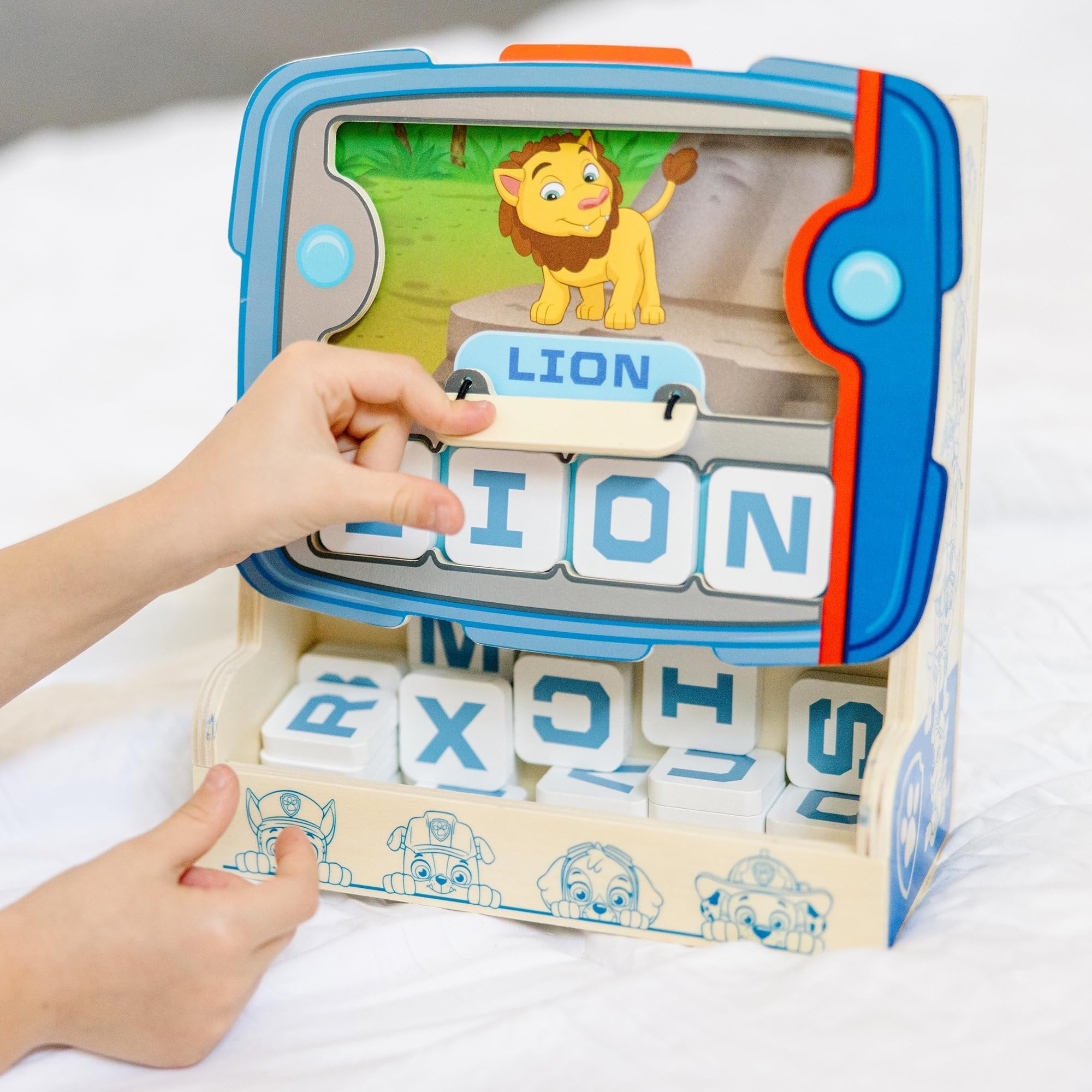 Melissa & Doug PAW Patrol Wooden See & Spell Pup Pad Game - FSC Certified