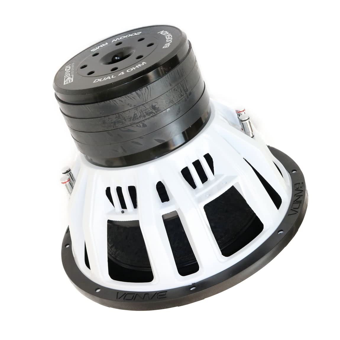 BANDA 15" Car Audio Speaker Subwoofer - 4000W High Power Bass Surround Sound Stereo Subwoofer Speaker System - Non Press Paper Cone, 90 dB, 4 Ohm, 250 oz Magnet, 3.3’’ 4 Layer Voice Coil BAJO15K4DV
